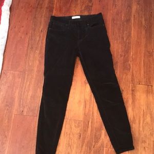 9 inch high rise velvet madewell jeans